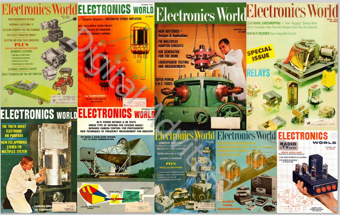 Electronics World Magazine Popular COMPLETE Collection 164 issues pdf CD DVD