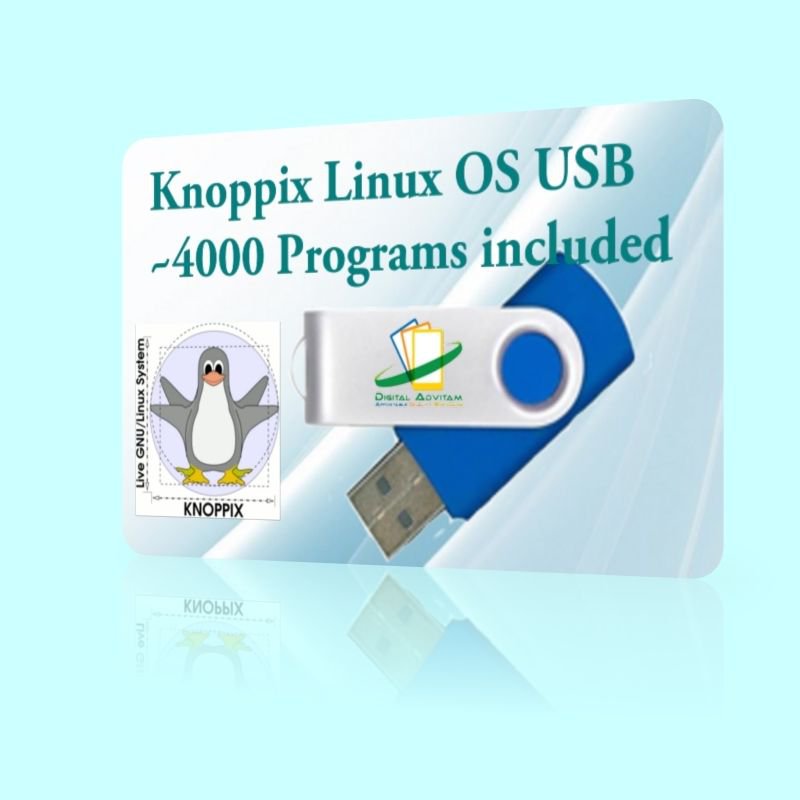 Latest KNOPPIX LINUX Operating system PC repair Bootable live system Windows USB