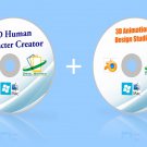 2-in-1 3D Animation Computer Graphics Design Humanoid Studio for Windows & Mac