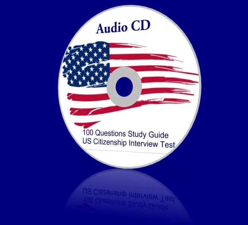 2023 Latest Audio CD Study Guide for the US Citizenship Test in English PASS