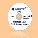 Microsoft Windows 8.1 Pro 64 bit Install Recovery Repair reinstall FIx disc DVD