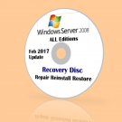 Microsoft Windows Server 2008 R2 SP1 2017 Feb Update Recovery Repair Restore DVD