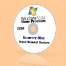 Microsoft Windows Vista Home Premium 32bit SP2 Install Recovery Repair Restore