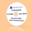 Microsoft Windows 8.1 Professional 32 64 bit Install Recovery Repair disc DVD