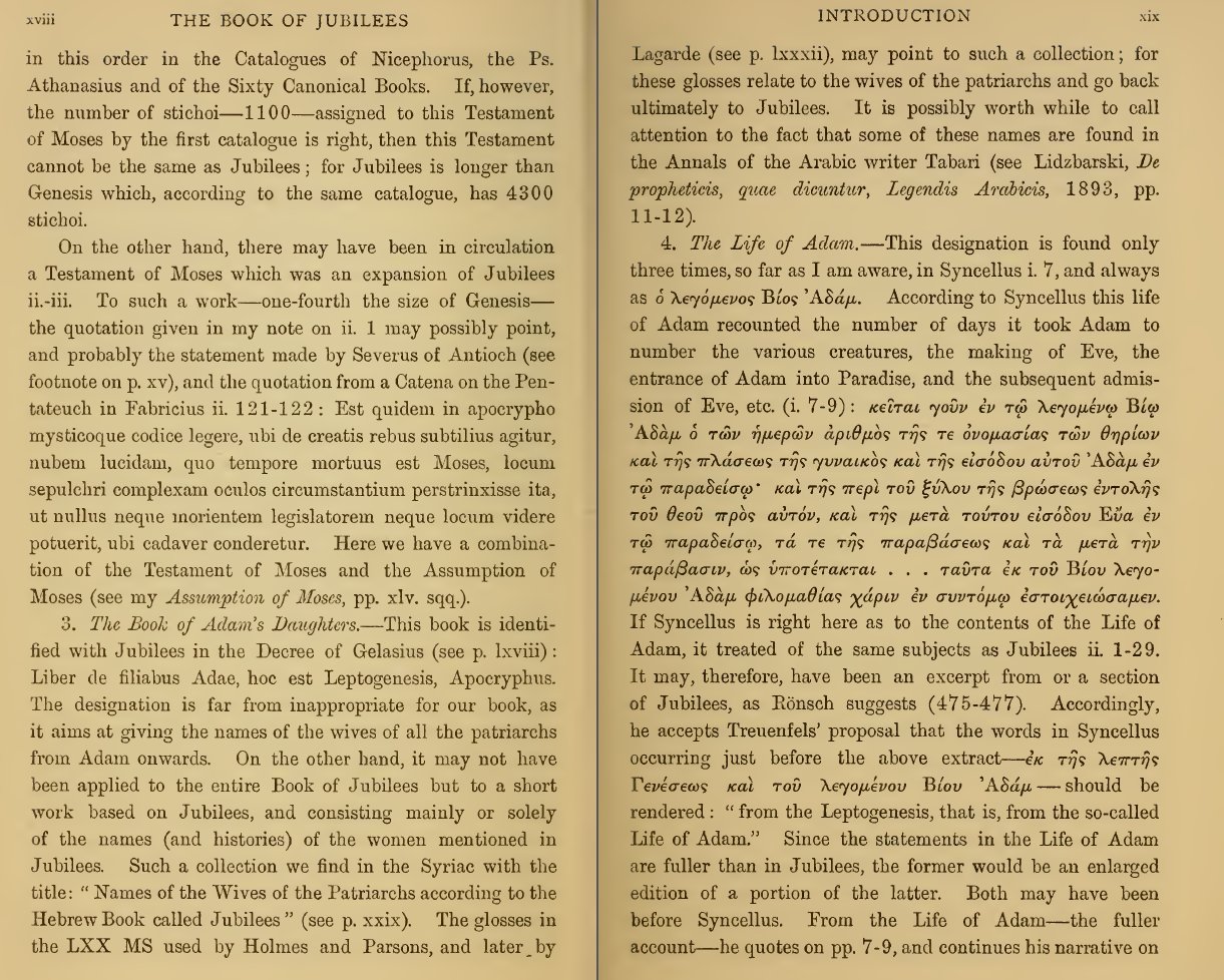 The Book of Jubilees Little Genesis, Charles Robert Henry