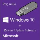 Microsoft Windows 10 Pro 64bit Re-Install Recovery Repair Install Drivers Update