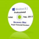 Microsoft Windows 8.1 Professional 64 bit Install Recovery Repair disc DVD