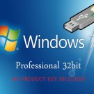 Microsoft Windows 7 Professional 32bit Re-Install Recovery Repair Fix Boot USB