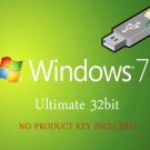 Microsoft Windows 7 Ultimate 32 32bit Re-Install Recovery Repair Fix Boot USB