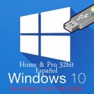 Microsoft Windows 10 Home Pro 32bit Reinstall Recover Repair Spanish español USB