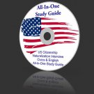 2023 US Citizenship Naturalization Interview Civic English Citizen Test Study CD