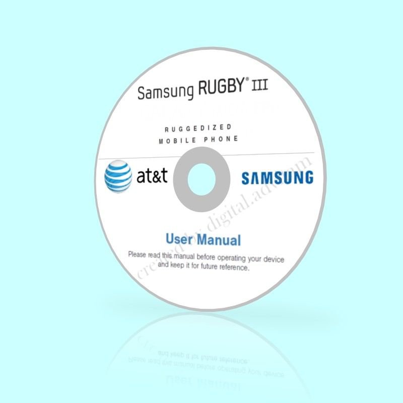 Samsung Galaxy RUGBY III Ruggedized Smartphone SGH-A997 AT&T ATT User Manual CD