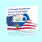 2023 US Citizenship Test Civics & English Lessons Naturalization Citizen USB