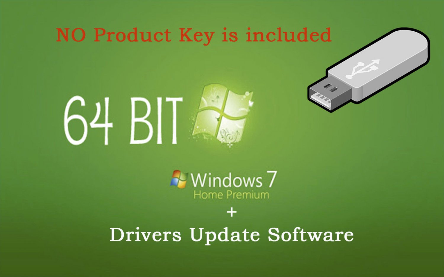 Microsoft Windows 7 Home Premium 64 bit ReInstall Recovery Repair DVD Driver USB