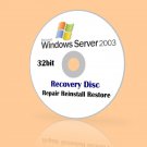 Microsoft Windows 2003 Server 32bit Install Recovery Repair Restore Fix Disc