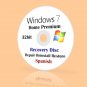 Windows 7 Home Premium 32bit Re-Install Recovery Repair Fix disk Spanish Español