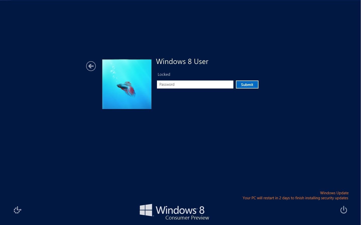 Экран приветствия Windows 8