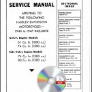 Harley Davidson 1940 TO 1947 Service Manual O.H.V Engine Side Valve Engine PDF