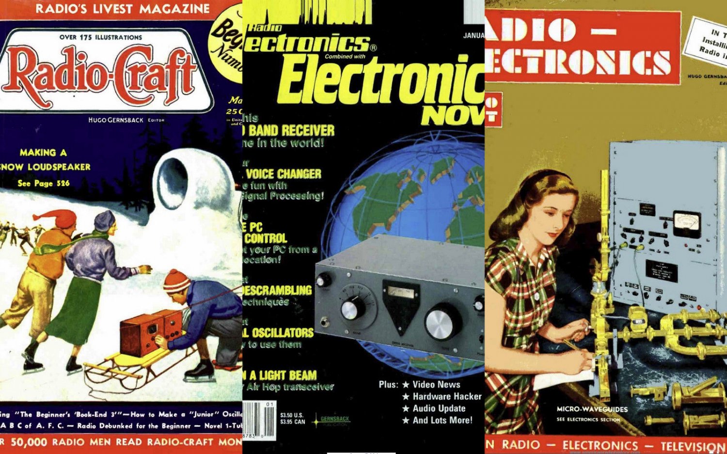 Radio Craft Radio Electronics Now Magazines 868 PDF Vintage OTR DVD 1929-1992
