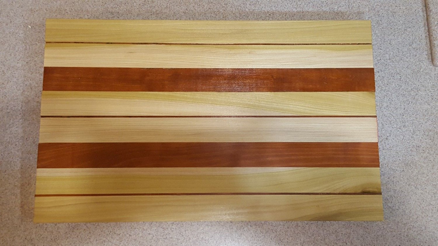 Handmade walnut and poplar Wood Bread Cutting Board