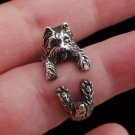 Yorkshire Terrier Ring, Dog Ring, Adjustable Ring, Sterling Silver Wrap Ring