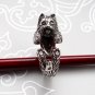 Yorkshire Terrier Ring, Dog Ring, Adjustable Ring, Sterling Silver Wrap Ring