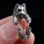 Yorkshire Terrier Ring, Dog Ring, Adjustable Ring, Sterling Silver Wrap Ring