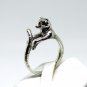 Lemur Ring, Sterling Silver Ring, Animal Wrap Ring, Silver Animal Jewelry