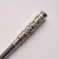 Sterling Silver Cigarette Case, Unique Slim Cigarette Holder in Rose Ornaments