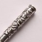 Sterling Silver Cigarette Case, Unique Slim Cigarette Holder in Rose Ornaments
