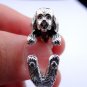 Shih Tzu Ring, Sterling Silver Ring Shih Tzu, Dog Ring, Animal Wrap Ring