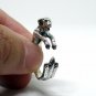 Golden Retriever Ring, Sterling Silver Ring, Labrador Retriever Ring, Adjustable