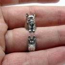 Yorkshire Terrier Ring, Silver Yorkie Made Of Sterling Silver, Adjustable Ring