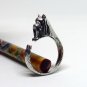 Yorkshire Terrier Ring, Silver Yorkie Made Of Sterling Silver, Adjustable Ring