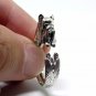 Yorkshire Terrier Ring, Silver Yorkie Made Of Sterling Silver, Adjustable Ring