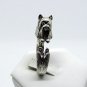 Yorkshire Terrier Ring, Silver Yorkie Made Of Sterling Silver, Adjustable Ring