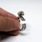 Weimaraner Ring in Sterling Silver, Weim, Grey Ghost Ring With Cubic Zircon Eyes