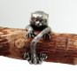 Marmoset Monkey Ring, Silver Ring, Marmoset Jewelry, Little Monkey Ring, Rings