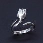Tulip Ring, Silver Tulip Ring, Sterling Silver Ring, Flower Ring Adjustable Ring