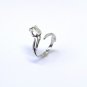 Tulip Ring, Silver Tulip Ring, Sterling Silver Ring, Flower Ring Adjustable Ring