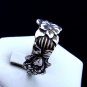 Vintage Sterling Sliver Spoon Ring, Flower Ring, Bague Fleur, Anello Fiore