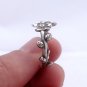 Silver spoon ring Apple Blossom Reed & Barton Harlequin Floral Ring, Flower Ring