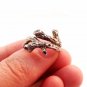 Branch Ring In Sterling Silver With Dark Patina, Unique Silver Ring Olive Branch