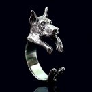 Doberman Pinscher Ring, Silver Ring, Doberman Jewelry, Dog Ring, Silver Rings