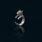 Pitbull ring in sterling silver, silver pit bull ring, silver Pitbull, dog ring