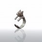 Pitbull ring in sterling silver, silver pit bull ring, silver Pitbull, dog ring
