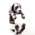 Sterling Silver Ring, Labrador Retriever Ring, Dog Ring, Adjustable Ring