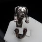 Sterling Silver Ring, Labrador Retriever Ring, Dog Ring, Adjustable Ring