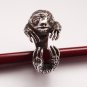 Silver Sloth Ring, Sterling Silver Ring, Animal Ring, Adjustable Ring