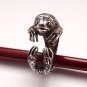 Silver Sloth Ring, Sterling Silver Ring, Animal Ring, Adjustable Ring